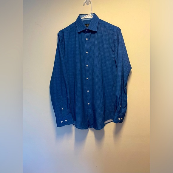 - Society of Threads Slim Fit Long Sleeve Button-Up Shirt Size S 14-14 1/2 - Picture 2 of 7